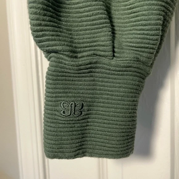 Albion Atlas Olive Green Ribbed Sweater Dress Sz L EUC - Picture 9 of 11